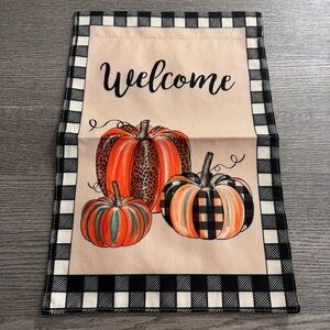 Fall Welcome garden flag banner